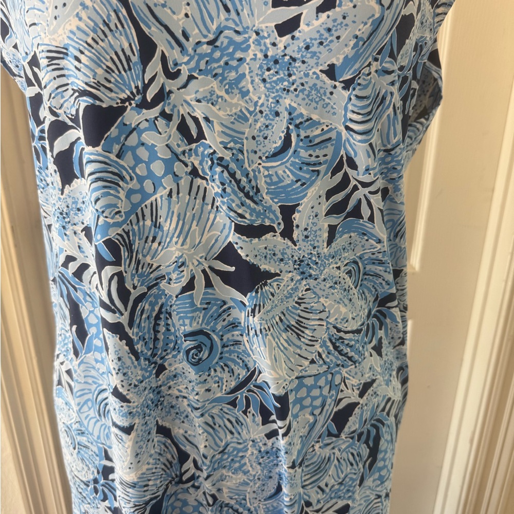 NWT Lilly Pulitzer Sz M Talli Maxi Bonaire Blue Coastal Dress - Picture 3 of 12